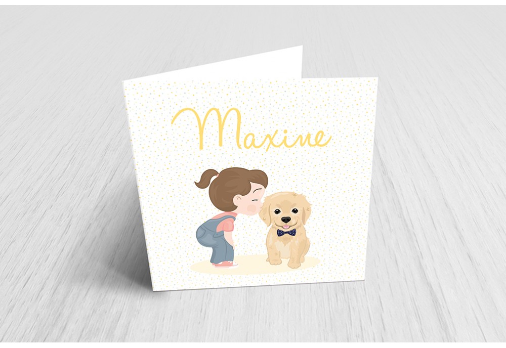 Meisje met lieve hond Meisje met lieve hond
